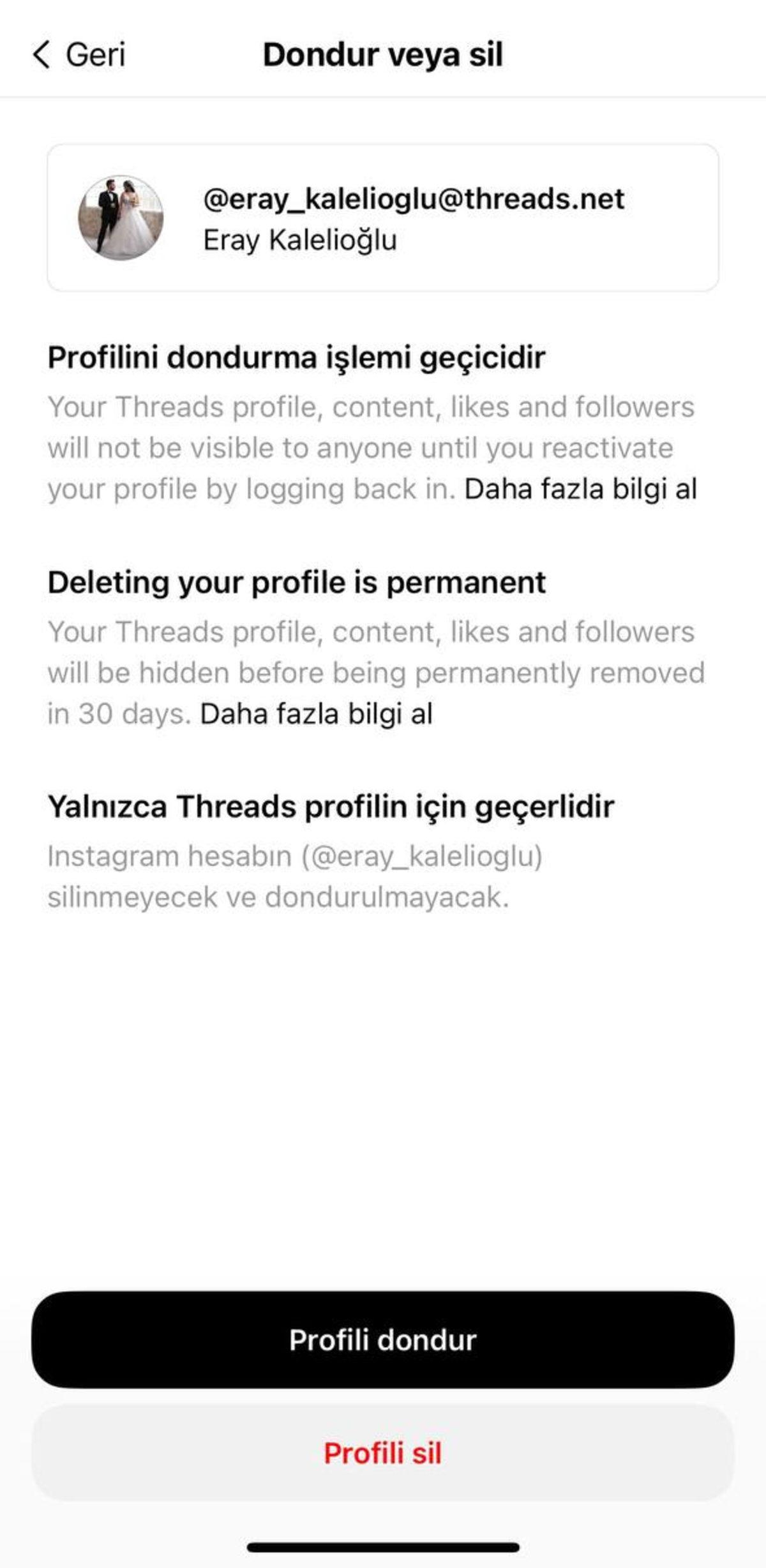 Threads’e Hesap Silme Özelliği Geldi: Nasıl Kullanılır?