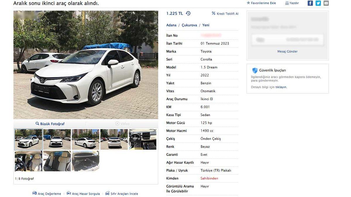 Bakanlığın İkinci El Otomobil Düzenlemesi İlk Günden Elde Kaldı: İlanda 1.000 Lira, Satarken 1 Milyon Lira!