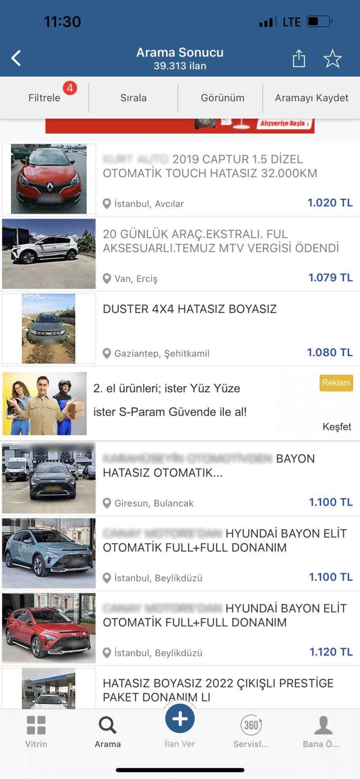 Bakanlığın İkinci El Otomobil Düzenlemesi İlk Günden Elde Kaldı: İlanda 1.000 Lira, Satarken 1 Milyon Lira!