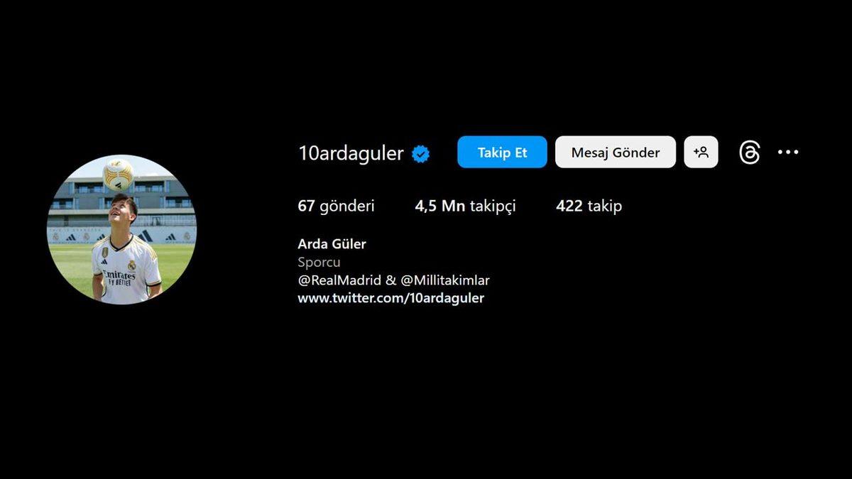 Real Madrid’in Paylaşmaya Bıkmadığı Arda Güler, Instagram’da Takipçi Sayısını Katladı
