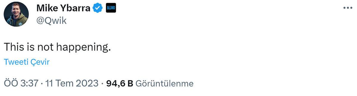 Blizzard Başkanından 