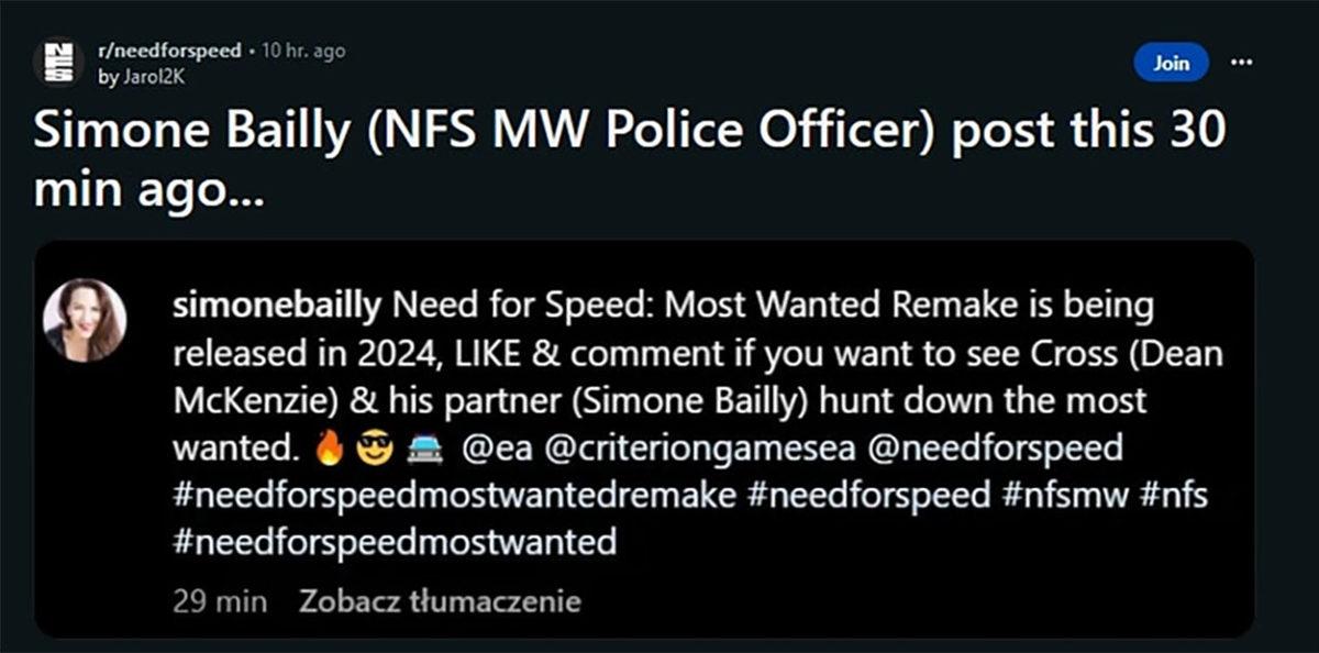 Need for Speed: Most Wanted Remake Geliyor (Galiba)