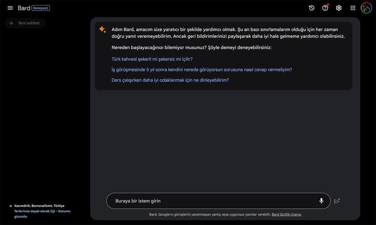 Google’ın ChatGPT Rakibi Yapay Zekâsı Bard, Artık Türkçe Konuşabiliyor!