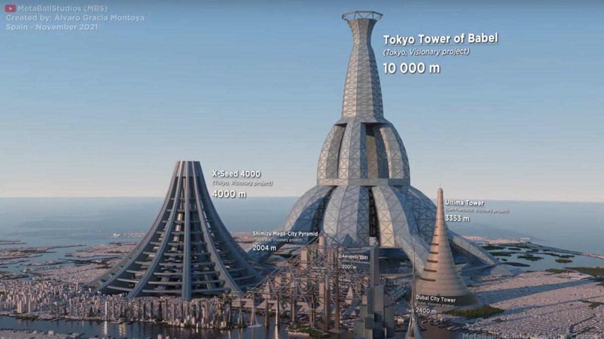 30 Milyon Kişinin Yaşaması Planlanan Ancak Hayata Geçirilemeyen Hiperyapı: Tokyo Babil Kulesi