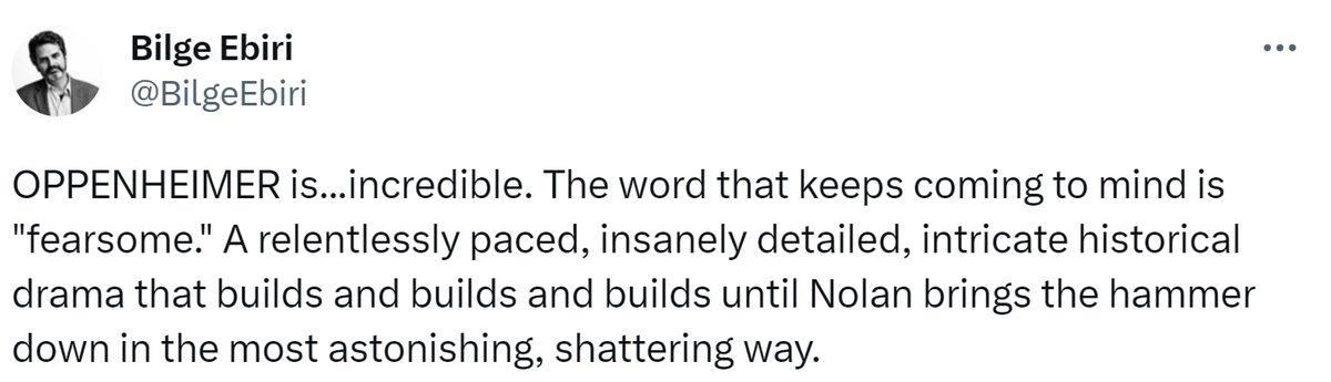 Christopher Nolan’ın Yeni Filmi Oppenheimer’a İlk Tepkiler Geldi: 