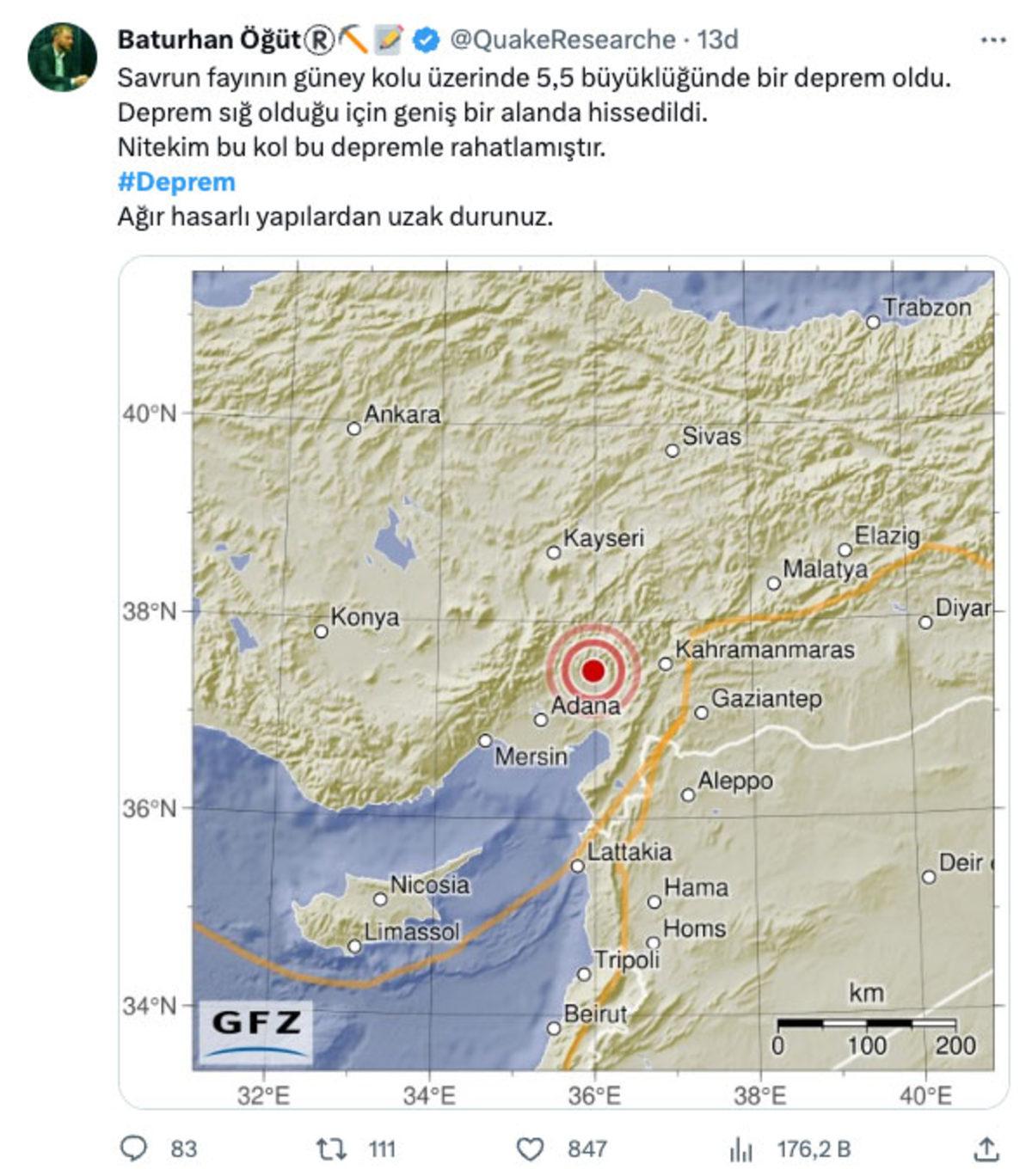 Adana’da 5,5 Şiddetinde Deprem Gerçekleşti: İşte Görüntüler ve Uzmanlardan İlk Açıklamalar