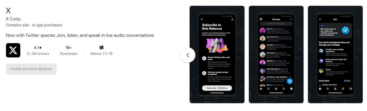 Twitter Android ve iOS Uygulamaları, 
