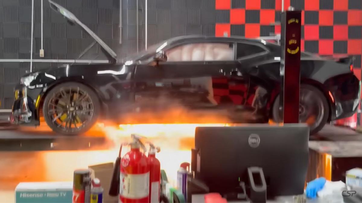 Fazladan 18 Beygir Güç İçin Modifiye Edilen Chevrolet Camaro ZL1, Dyno Testte Patladı! [Video]