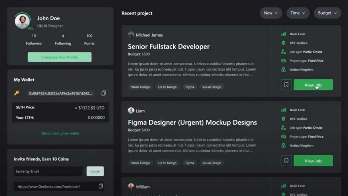 Yurt Dışına İş Yaparken Dolarla Değil Kripto Parayla Gelir Sağlayacak Platform ve Token: DeeLance