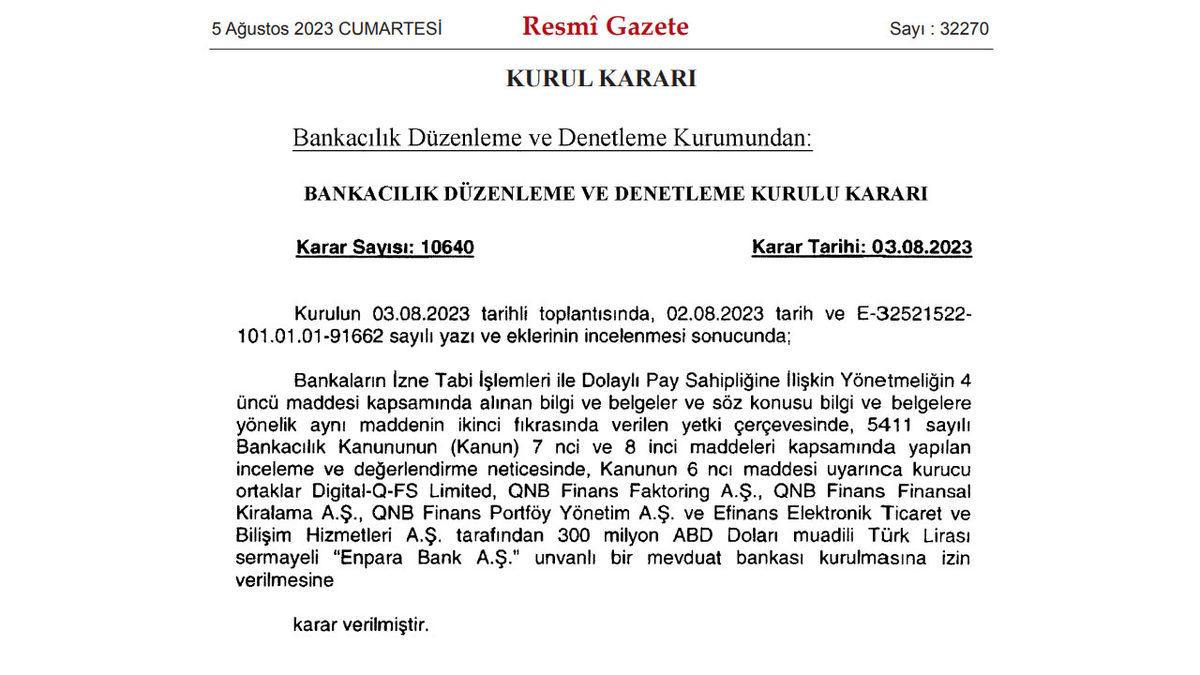 BDDK, İçinde Enpara Bank ve Colendi Bank’ın da Bulunduğu 3 Bankaya Onay Verdi