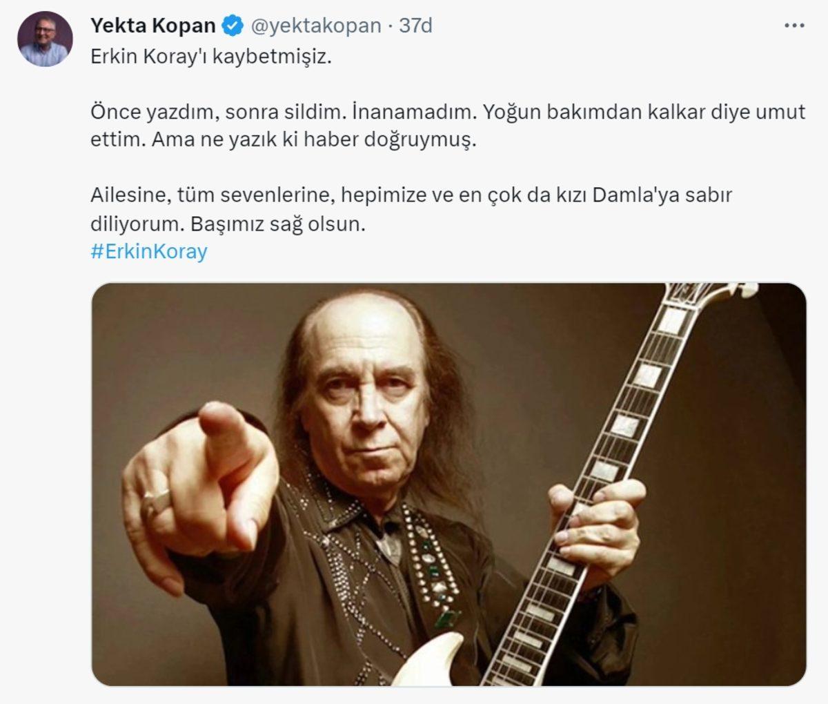 Türk Rock Müziğinin Usta İsmi Erkin Koray Hayatını Kaybetti
