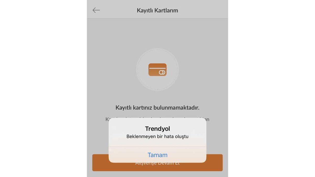 Trendyol’da Hesaba Kayıtlı Kredi Kartları Kayboldu (Açıklama Geldi, Sorun Düzeldi)