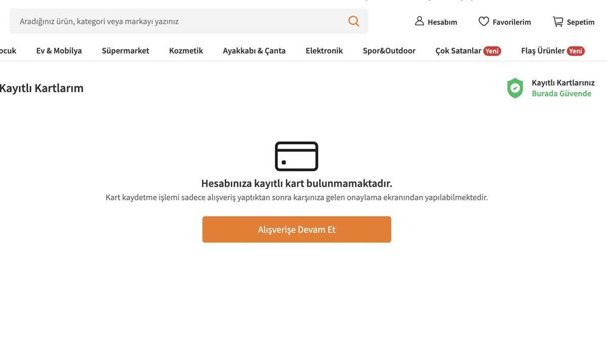 Trendyol’da Hesaba Kayıtlı Kredi Kartları Kayboldu (Açıklama Geldi, Sorun Düzeldi)