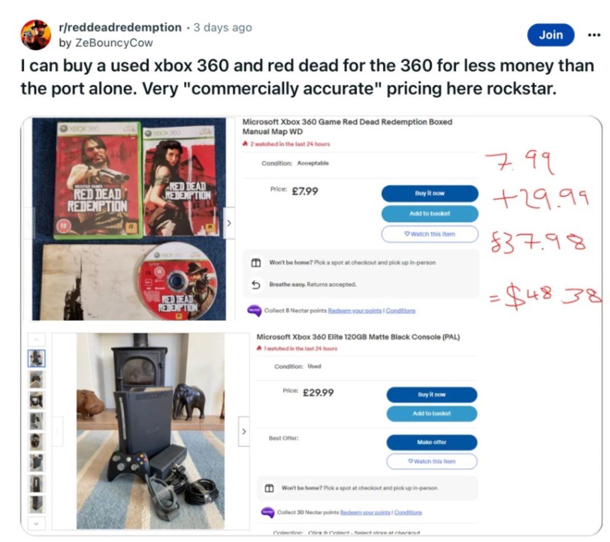 Bir Xbox 360 ve Konsola Uyumlu Red Dead Redemption Almak, Sadece Yeni Oyunu Almaktan Daha Ucuz!