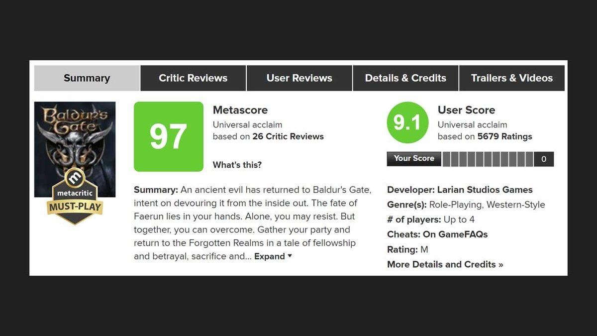 Baldur’s Gate 3, Tüm Zamanların En İyi Bilgisayar Oyunu Oldu!