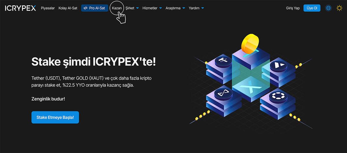Kriptolarınız Cüzdanda Durdukça Kazanacağınız Stake İşlemi ICRYPEX’te Başladı: Nasıl Yapılacağını Adım Adım Anlattık