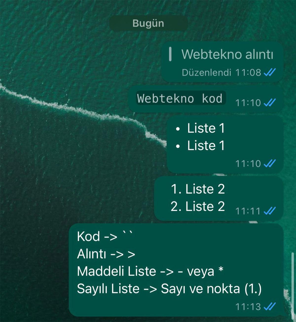 WhatsApp’a Yeni Metin Tipi Seçenekleri Geliyor: Kod Blokları, Alıntılar ve Dahası...