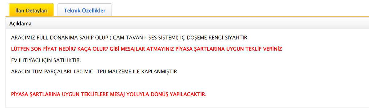 Togg T10X, İlan Sitelerinde 