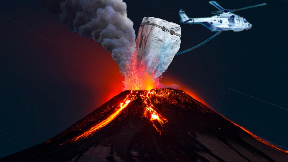 Devasa Bir Buz Dağını Yanardağın İçine Bırakırsak Neler Olur? (“Cossss!” Sesi Çıkacağı Kesin)