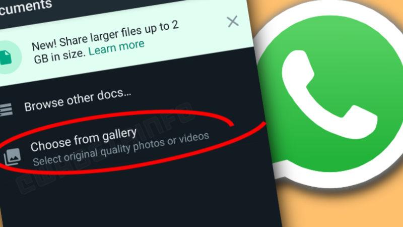 WhatsApp’a Orijinal Kalitede Fotoğraf ve Video Gönderme Özelliği Geliyor!