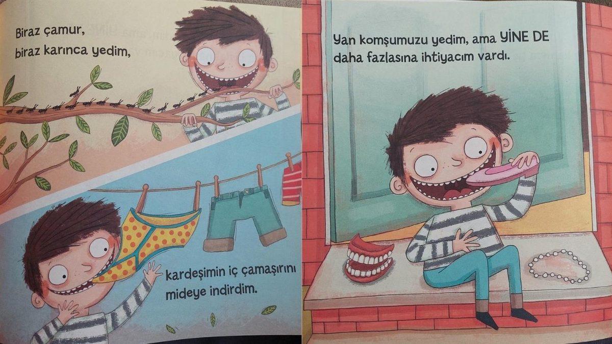 A101’de Satılan Dehşet Verici Çocuk Kitabı, Sosyal Medyanın Gündeminde: Her Şeyi Yiyen Çocuk!