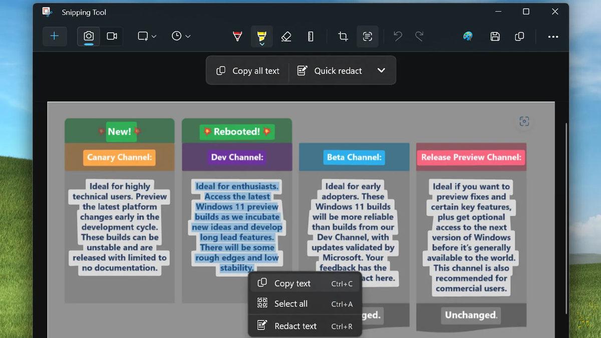 Windows 11’e Ekran Görüntüsünden Metin Kopyalama Özelliği Geliyor (Bir Sürpriz Daha Var)