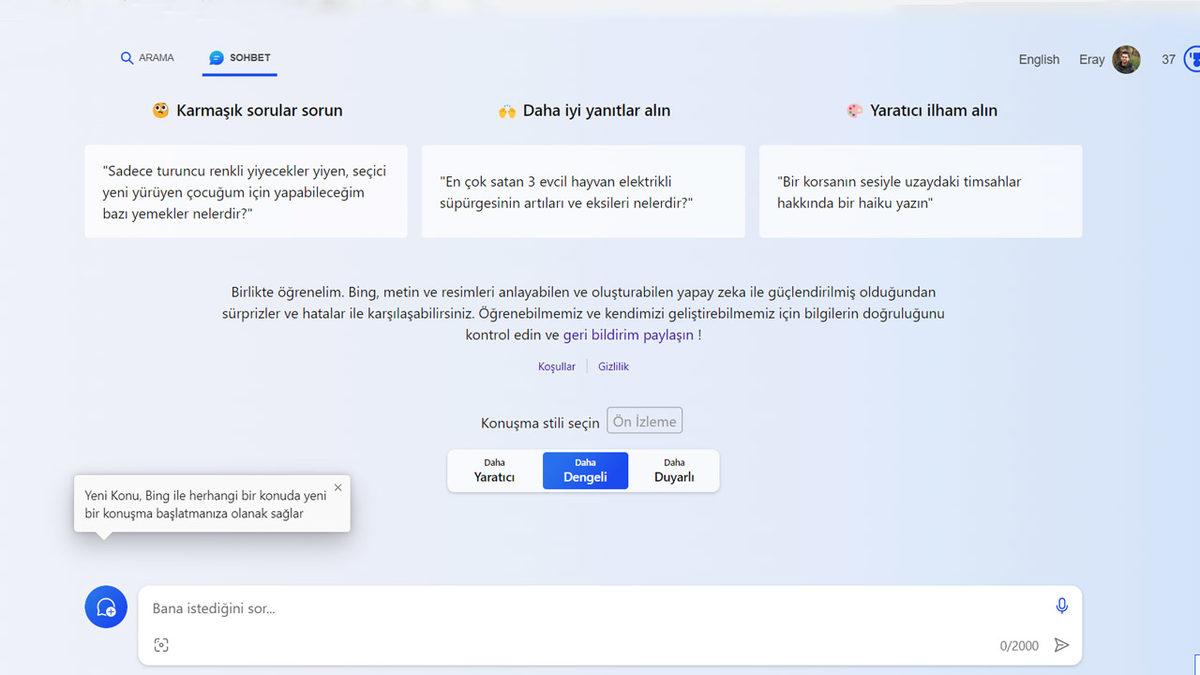 Bing AI’nin Yepyeni Özellikleri Açıklandı: Kişisel Asistana Dönüşecek, Alışverişlerde Bile Yardım Edecek!