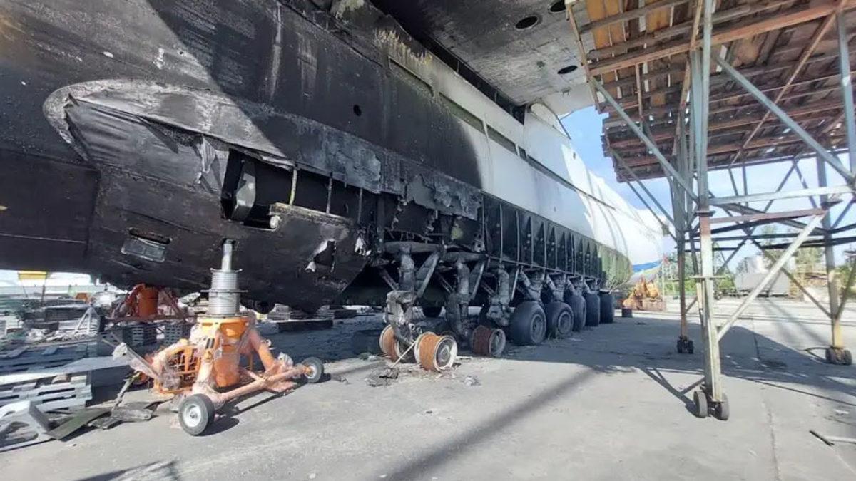Rusya-Ukrayna Savaşında Harabeye Dönen Dünyanın En Büyük Uçağının Son Hali Paylaşıldı