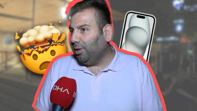 iPhone 15 İçin Tüm Gece Mağaza Önünde Bekleyen "Enayi" Vatandaş: "80 Bin TL Kazanacağım"