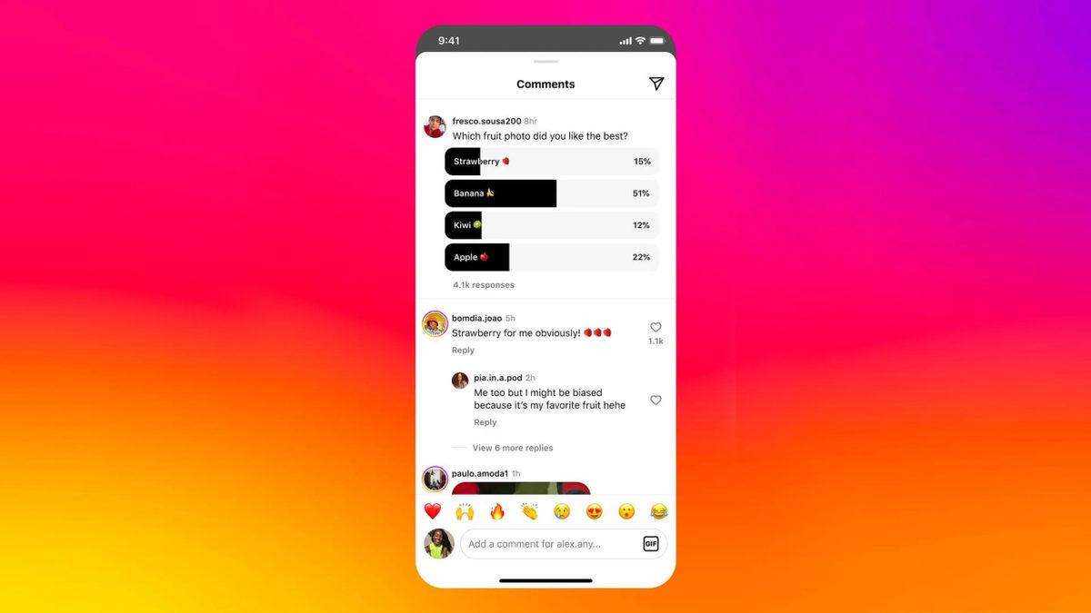 Instagram, Hikâye ve DM’lerden Sonra Yorumlara da Anket Getiriyor