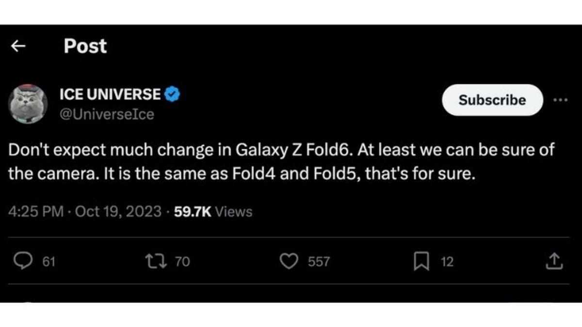 Samsung’un Galaxy Z Fold6’da Kamera Yükseltmesi Yapmayacağı İddia Edildi