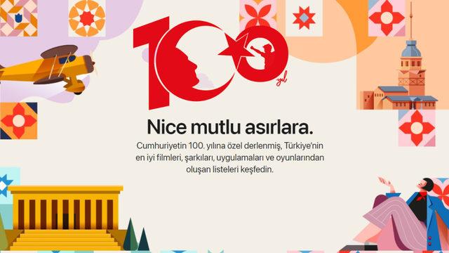 Apple, Cumhuriyetimizin 100. Yılına Özel Film, Müzik ve Oyun Listeleri Oluşturdu
