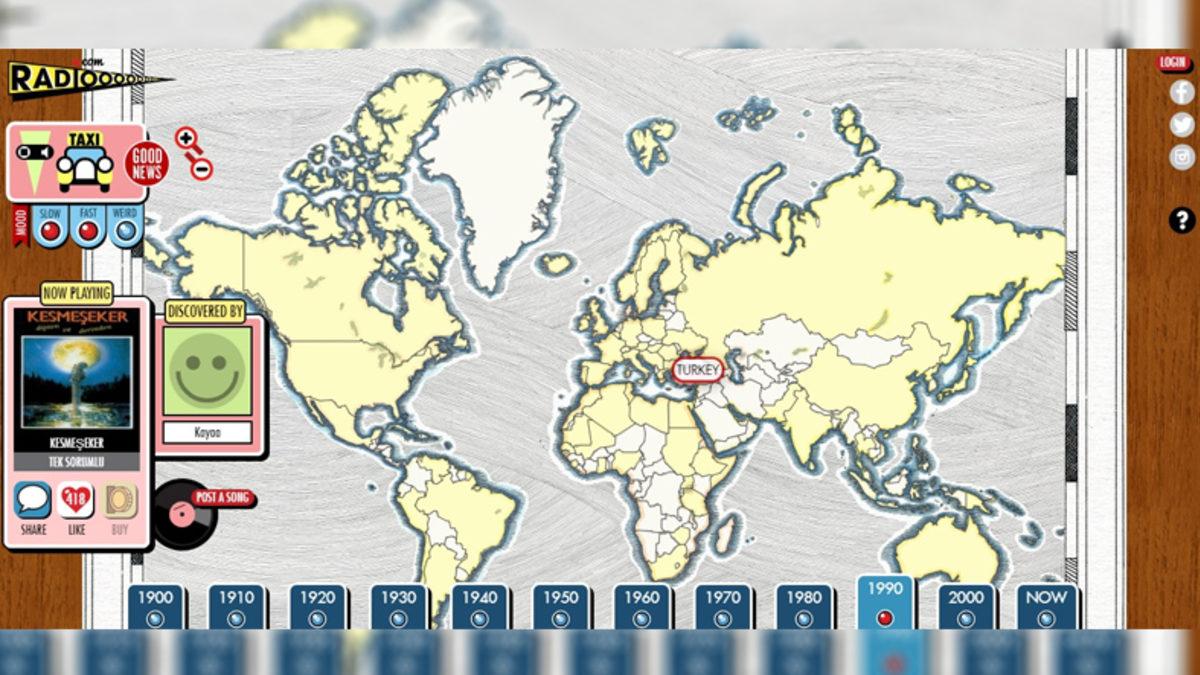 Ülke ve Yılına Göre Müzik Dinleyebileceğiniz Site: Radiooooo