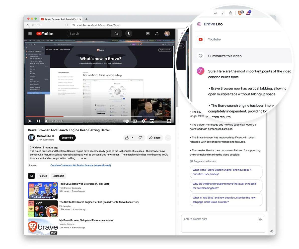 Gizlilik ve Güvenlik Odaklı Tarayıcı Brave, Kendi Yapay Zekâ Modeli Leo’yu Kullanıma Sundu: Bing’e Rakip Olacak!
