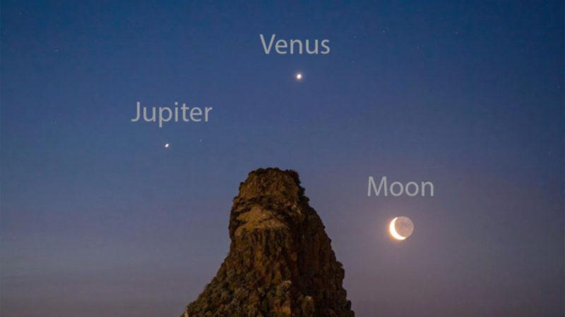 NASA’dan "Al Duvar Kağıdı Yap" Dedirten Fotoğraf: Ay, Venüs ve Jüpiter Aynı Karede