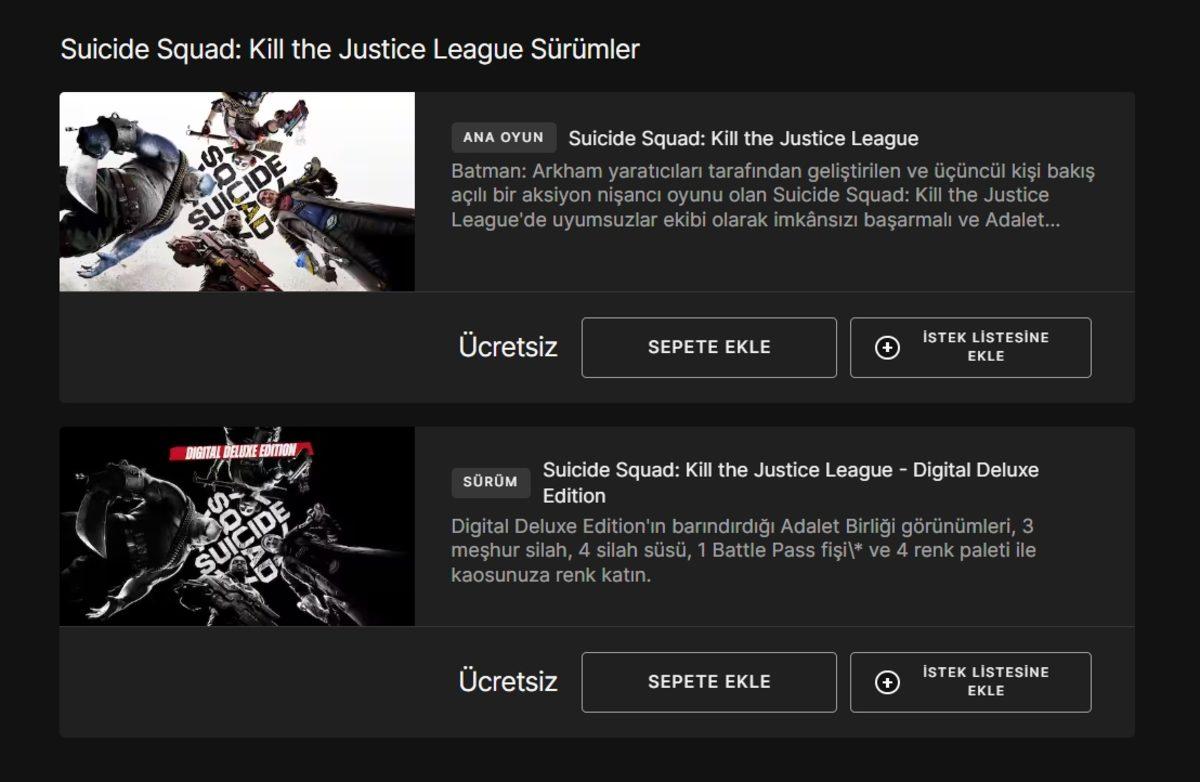 Epic Games, Yanlışlıkla Ücretsiz Dağıttığı Suicide Squad: Kill the Justice League’i Kütüphanelerden Kaldırmaya Başladı