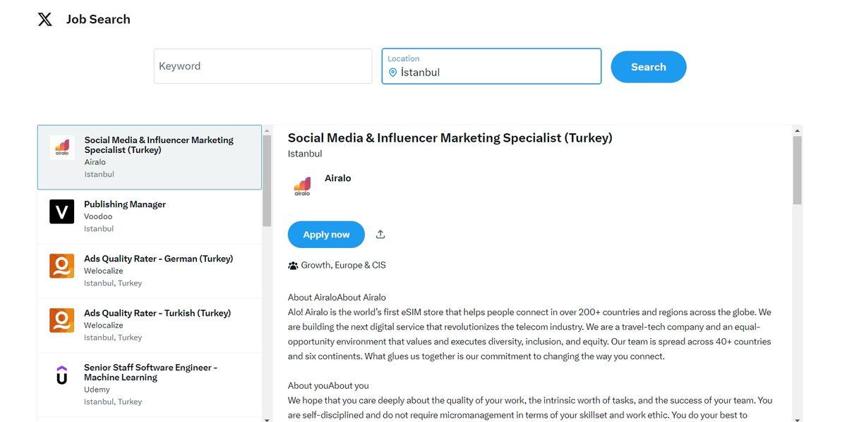 X, LinkedIn Rakibi İş Bulma Özelliğini Kullanıma Sundu