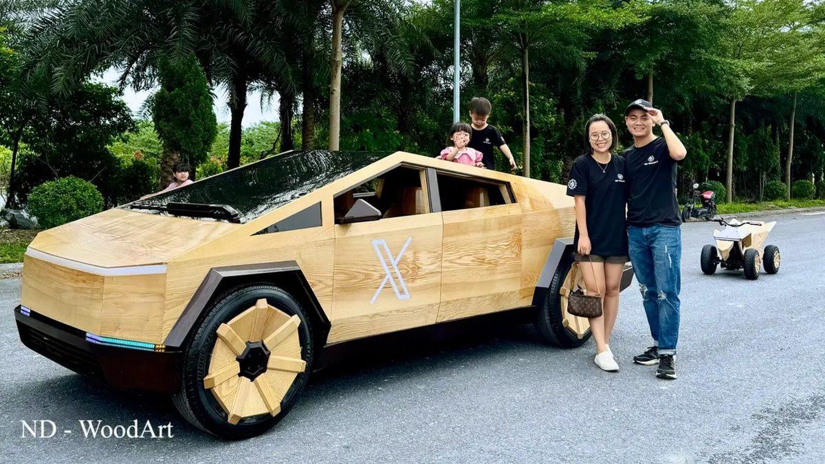 Vietnam’da Bir Tesla Hayranı, Elon Musk’a Hediye Olarak Ahşaptan Bir Cybertruck Tasarladı! (Üstelik Yalnızca 100 Günde)