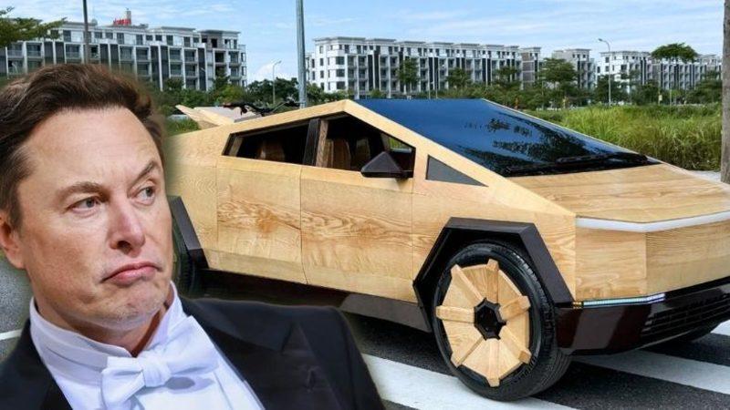 Vietnam’da Bir Tesla Hayranı, Elon Musk’a Hediye Olarak Ahşaptan Bir Cybertruck Tasarladı! (Üstelik Yalnızca 100 Günde)