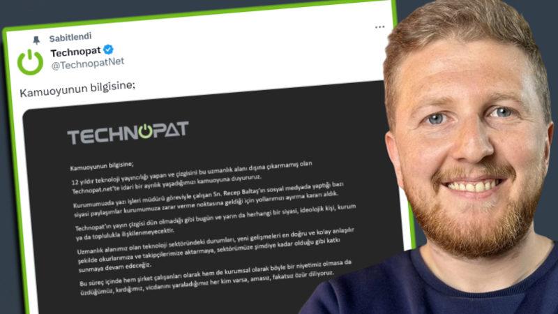 Technopat, Kurucularından Recep Baltaş ile Yollarını Ayırdığını Duyurdu: İşte Yaşananlar