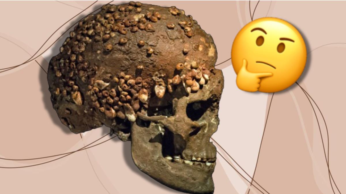 Bir Mağaradaki Arkeolojik Kazıda Çıkarılan Bu Kafatasının Üzerindeki Tuhaf Şeyler Neyin Nesi?