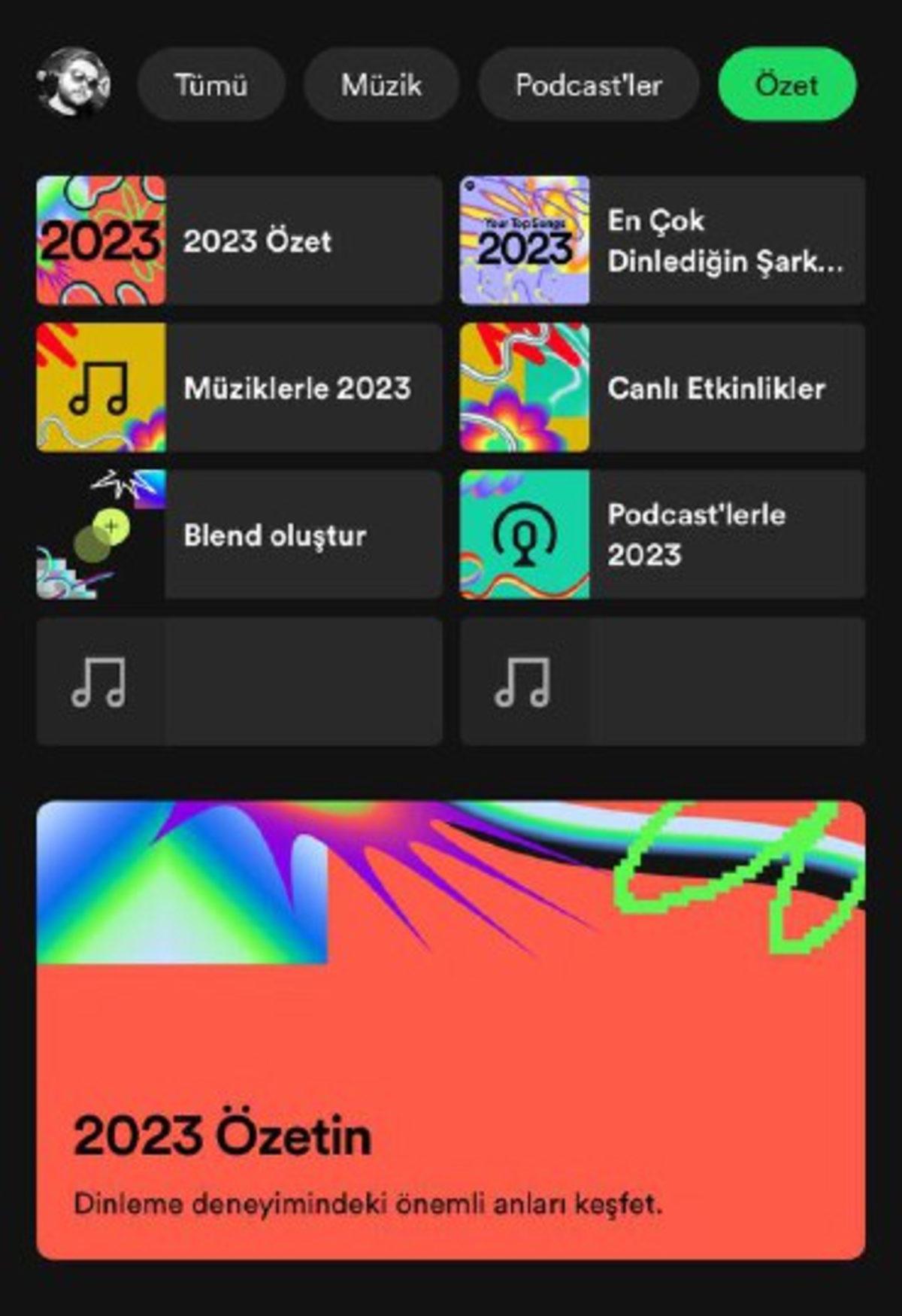 Spotify, En Çok Dinlediğiniz Şarkıları Gösteren 