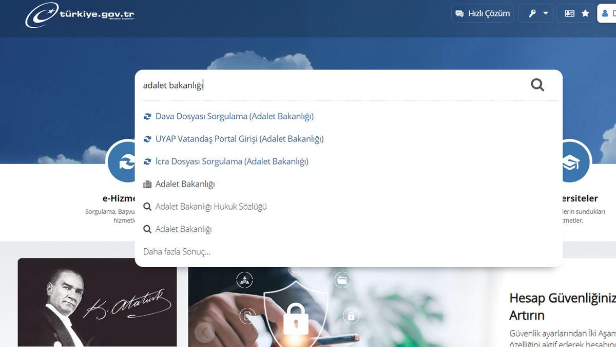 Adresinize Tebligat Gelmeden Önce e-Devlet Üzerinden Dava Dosyası Sorgulama Yaparak Adınıza Dava Açılıp Açılmadığına Bakın