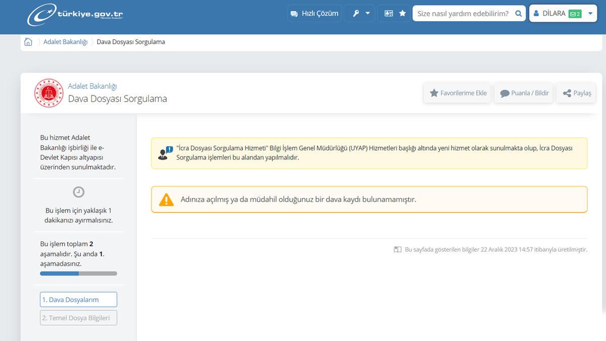 Adresinize Tebligat Gelmeden Önce e-Devlet Üzerinden Dava Dosyası Sorgulama Yaparak Adınıza Dava Açılıp Açılmadığına Bakın