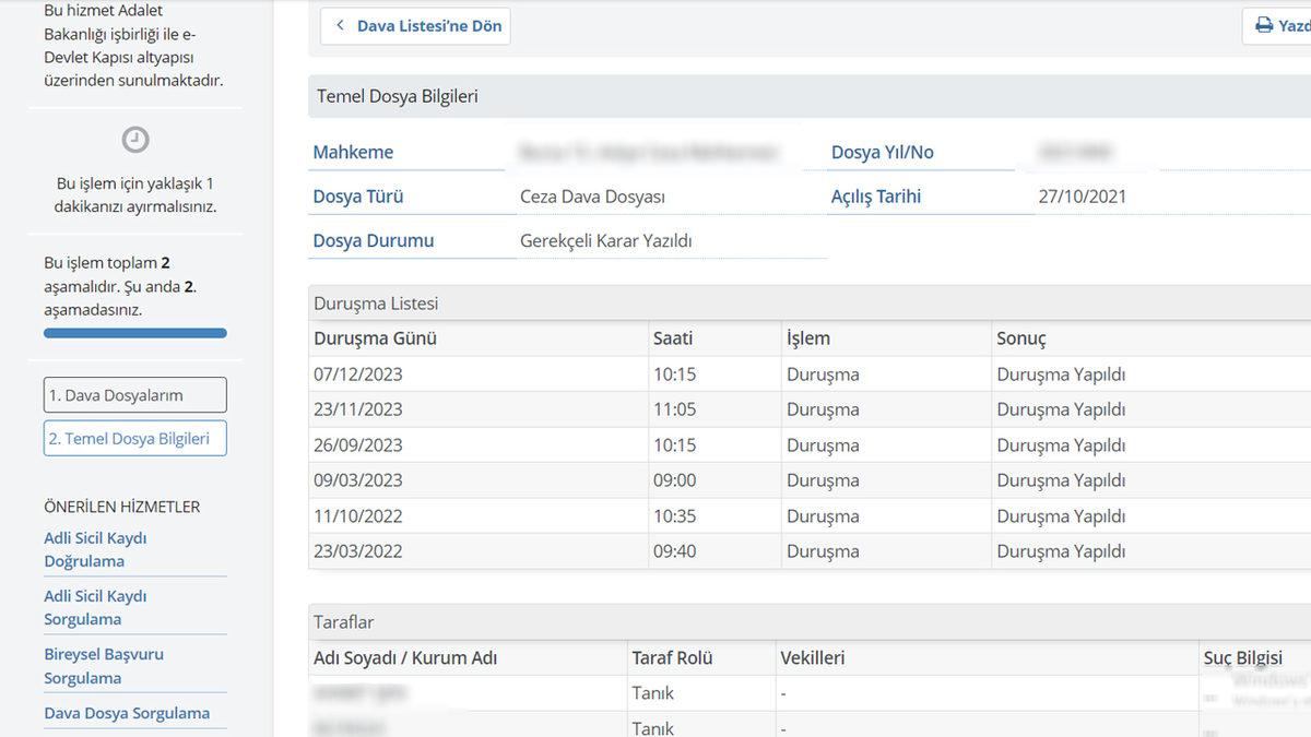 Adresinize Tebligat Gelmeden Önce e-Devlet Üzerinden Dava Dosyası Sorgulama Yaparak Adınıza Dava Açılıp Açılmadığına Bakın