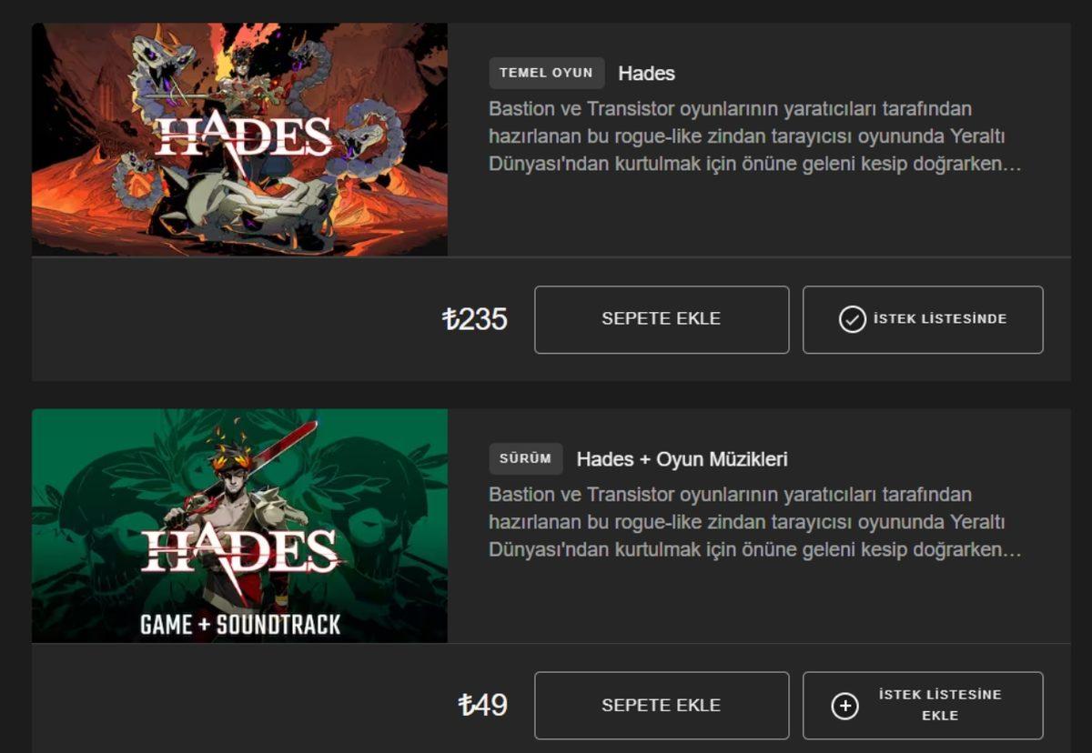 Epic Games, Normal Fiyatına Zam Yaptığı Hades’in Özel Paketine Zam Yapmayı Unuttu (Hemen Ucuza Alabilirsiniz)