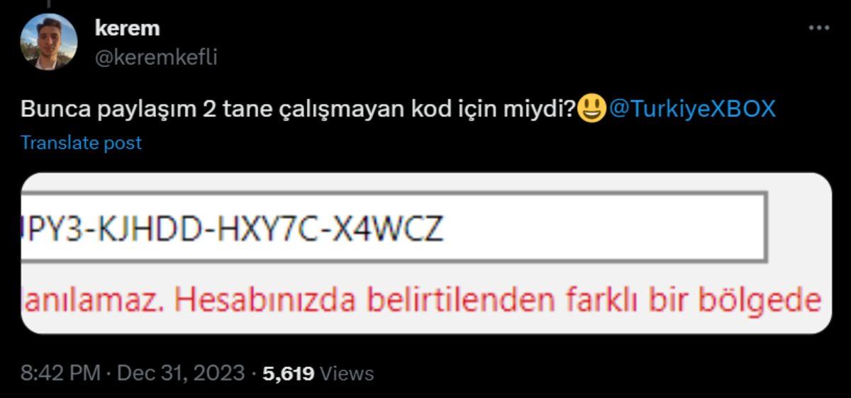Xbox Türkiye, Kaş Yapayım Derken Göz Çıkardı: Günlerce Reklamı Yapılan Yılbaşı Kampanyası İçin Verilen Kod Çalışmadı