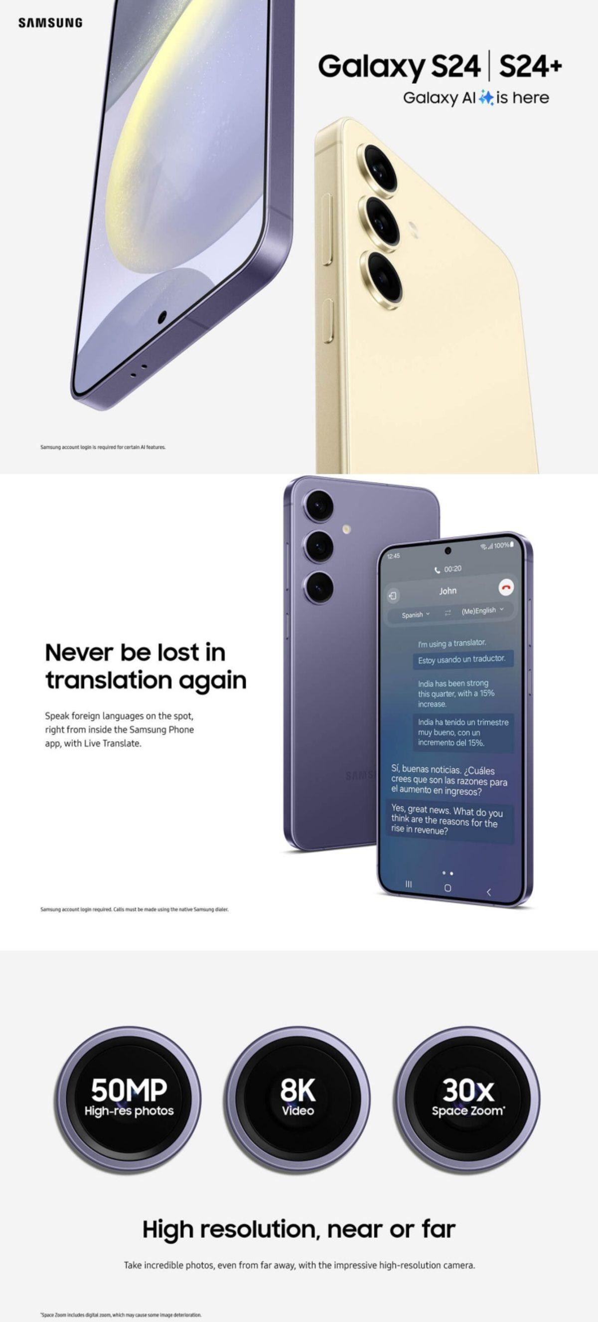 Samsung’un Bütün Sürprizi Bozuldu: Galaxy S24 Serisinin Resmi Ürün Sayfası Ortaya Çıktı