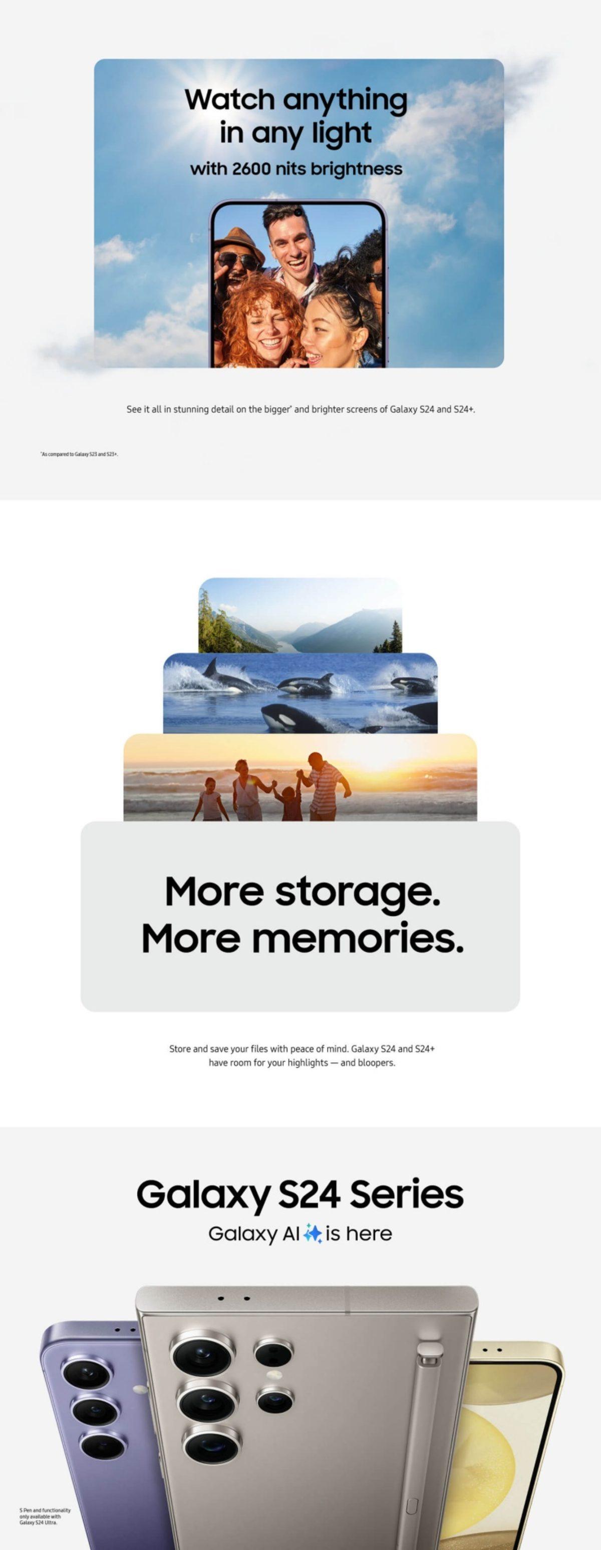 Samsung’un Bütün Sürprizi Bozuldu: Galaxy S24 Serisinin Resmi Ürün Sayfası Ortaya Çıktı