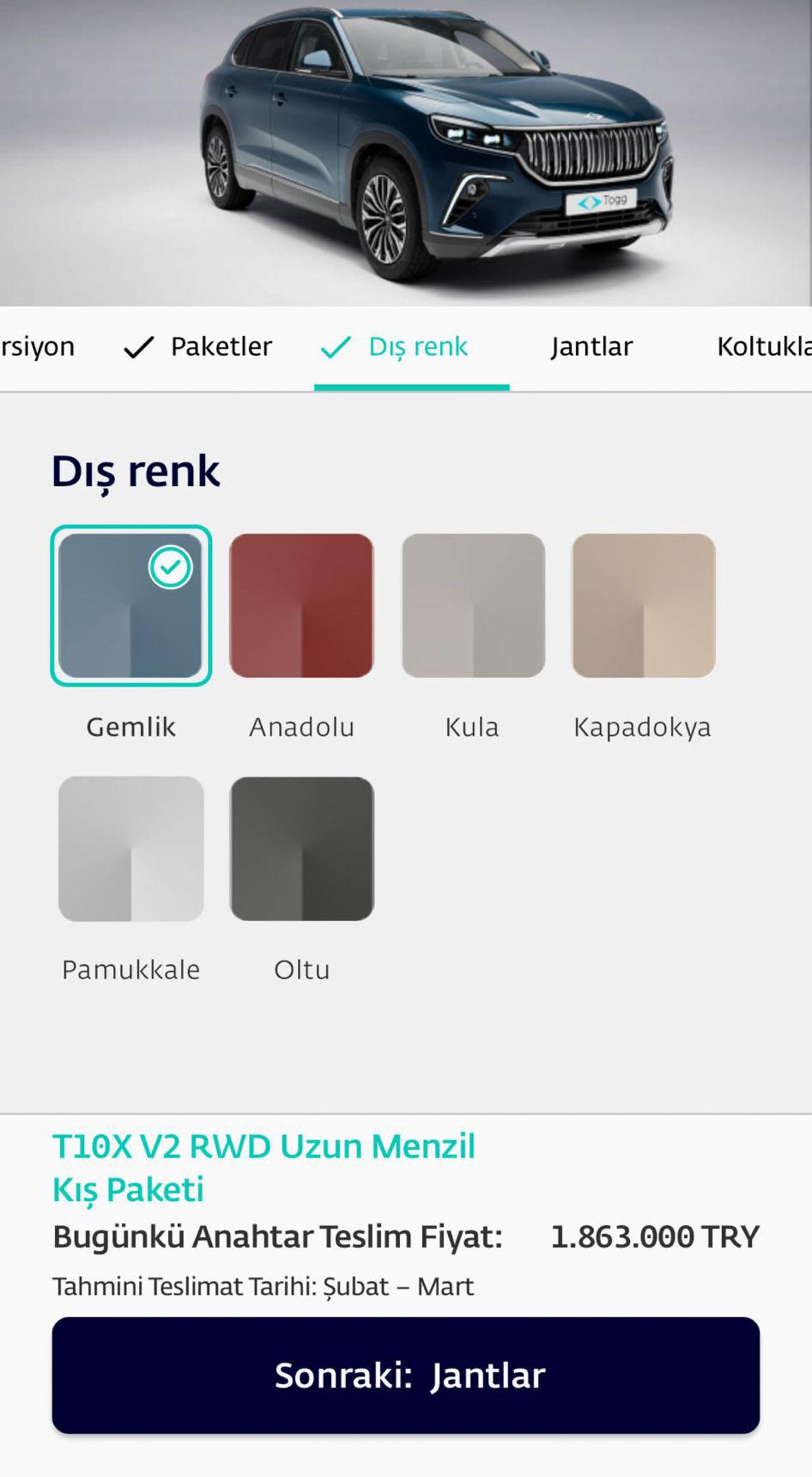 Togg T10X Siparişleri Başladı: Trumore Üzerinden Sipariş Verebilirsiniz
